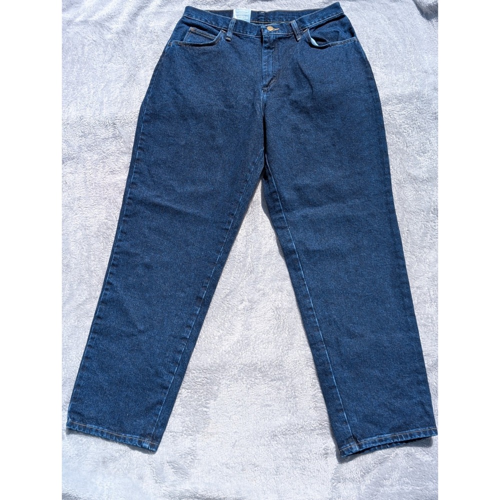 Wrangler Blues Womens Relaxed Fit Denim Blue Jeans Straight Leg Size 12x32